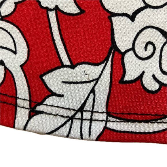 Red floral babydoll sleeveless top bohemian Y2K boho chic hippie eclectic 90s - Picture 4 of 5